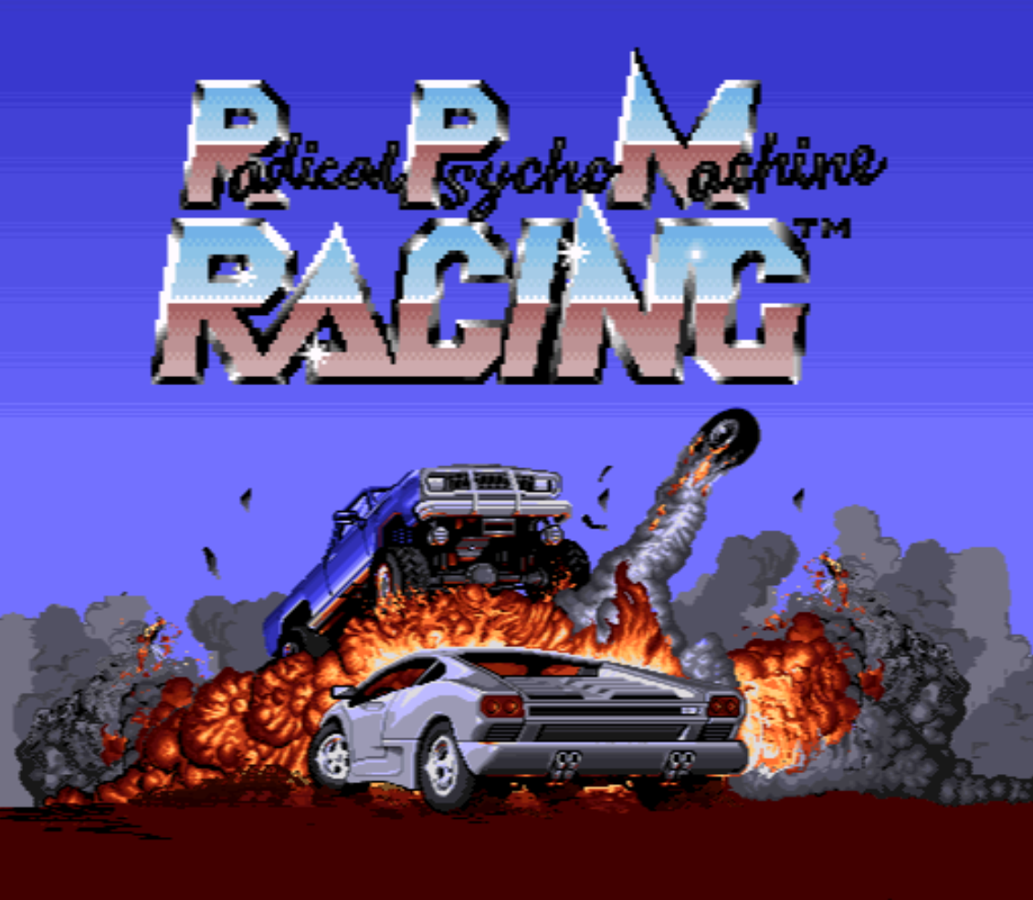 Radical Psycho Machine Racing Title Screen